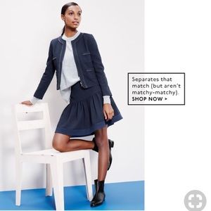J Crew Navy Cropped Jacket
